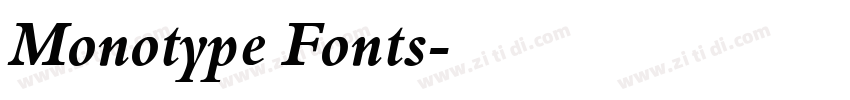 Monotype Fonts字体转换